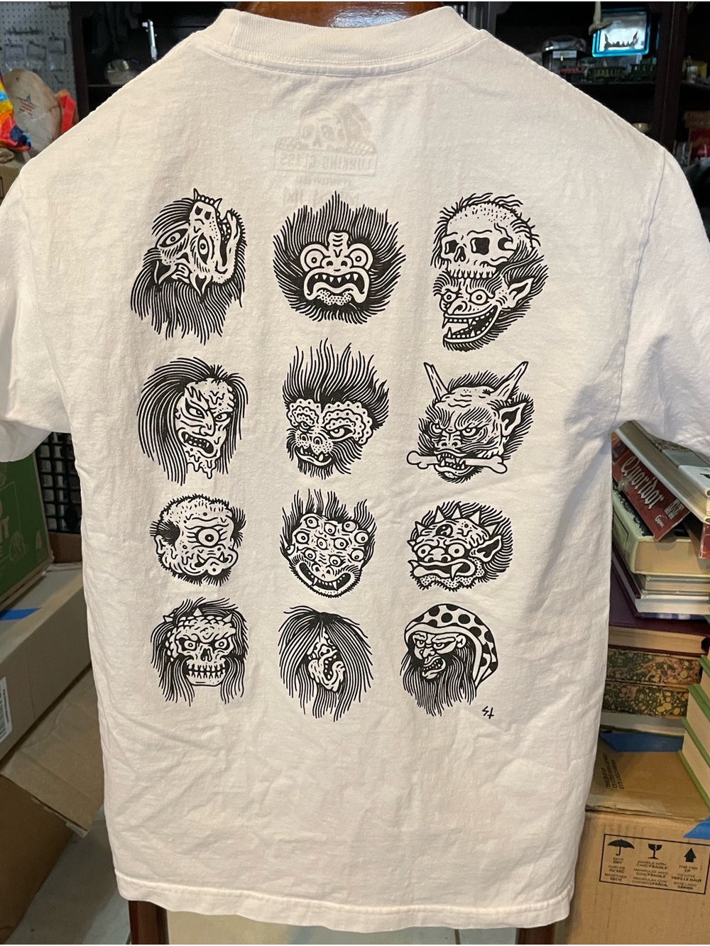 Sketchy Tank Lurking Class Men's White Short-Sleeve Graphic Crew Tee - Picture 3 of 3